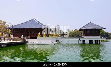 View of Gangarama Sima Malaka, Buddhist Temple, Colombo, Sri Lanka. Stock Photo