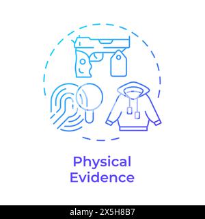 Physical evidence blue gradient concept icon Stock Vector