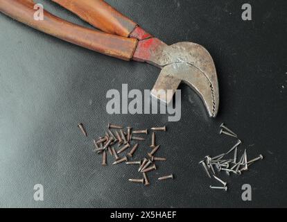 cobller tools isolated on the working table Stock Photo