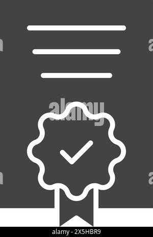 Certification icon vector image. Suitable for mobile application web application and print media. Stock Vector
