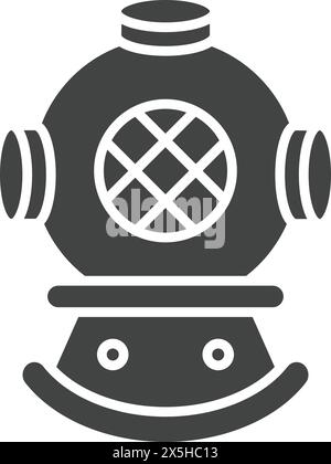Diving Helmet icon vector image. Suitable for mobile application web application and print media. Stock Vector