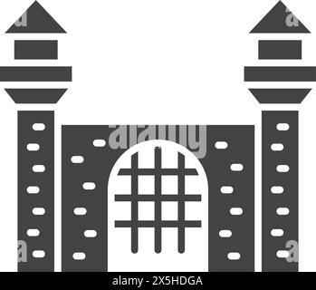 Gate icon vector image. Suitable for mobile application web application and print media. Stock Vector