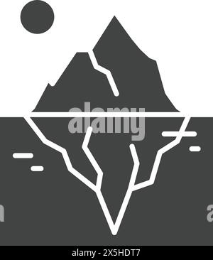 Glacier icon vector image. Suitable for mobile application web application and print media. Stock Vector