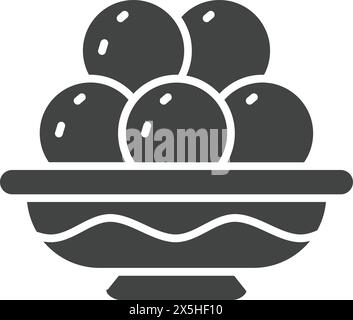 Ladoo icon vector image. Suitable for mobile application web application and print media. Stock Vector