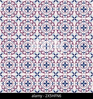 Tile Floral Vintage Seamless Pattern. ornament vector Stock Vector