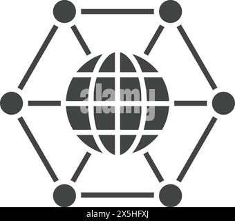 Network icon vector image. Suitable for mobile application web application and print media. Stock Vector