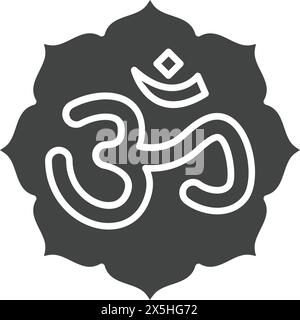 Om icon vector image. Suitable for mobile application web application and print media. Stock Vector