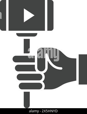Vlogger icon vector image. Suitable for mobile application web application and print media. Stock Vector