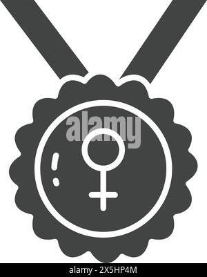 Women Day Medal icon vector image. Suitable for mobile application web application and print media. Stock Vector