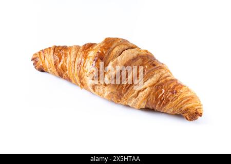 Fresh baked croissant isolated on white background Stock Photo