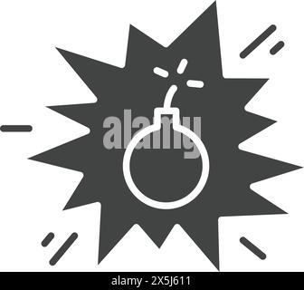 Explosion icon vector image. Suitable for mobile application web application and print media. Stock Vector