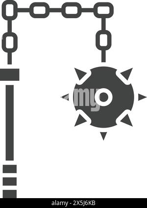Flail icon vector image. Suitable for mobile application web application and print media. Stock Vector