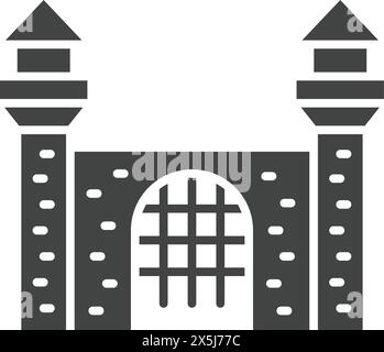 Gate icon vector image. Suitable for mobile application web application and print media. Stock Vector