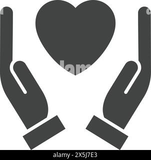 benevolence line icon, outline symbol, vector illustration, concept ...