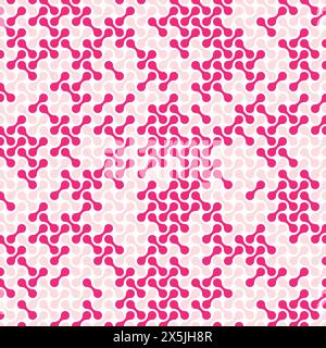 Pink Metaball Seamless Pattern Design Stock Vector