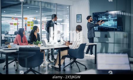 Modern Multi-Ethnic Architectural Agency Office Meeting. Group of ...