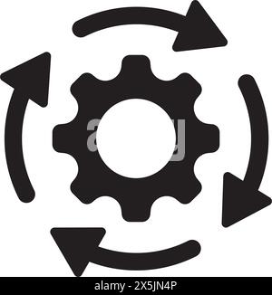 Gear icon vector illustration logo design Stock Vector