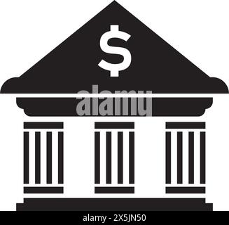 bank icon vector illustration logo design Stock Vector