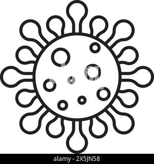 corona virus icon vector illustration logo design Stock Vector