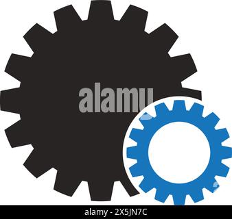 Gear icon vector illustration logo design Stock Vector