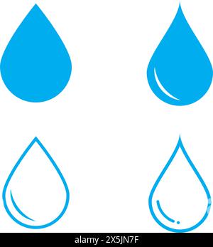 water drop logo vector illustration simple icon design. Stock Vector