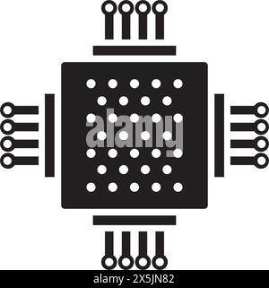 microchip icon vector illustration symbol design Stock Vector