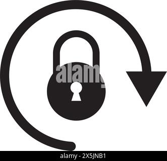 lock icon vector illustration symbol logo design Stock Vector