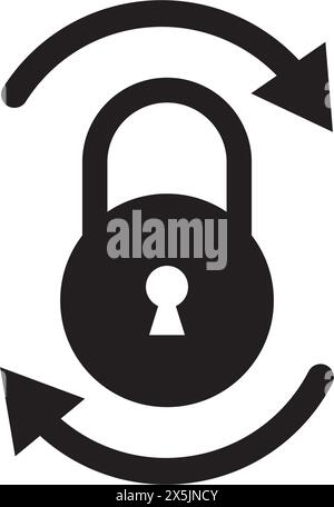 lock icon vector illustration symbol logo design Stock Vector