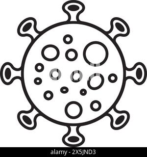 corona virus icon vector illustration logo design Stock Vector