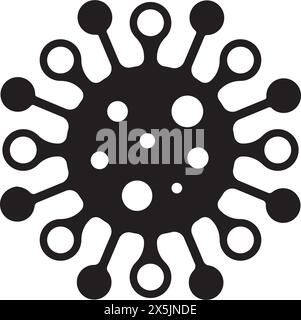 corona virus icon vector illustration logo design Stock Vector