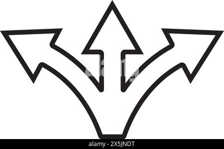fork in the road icon. vector illustration symbol design Stock Vector
