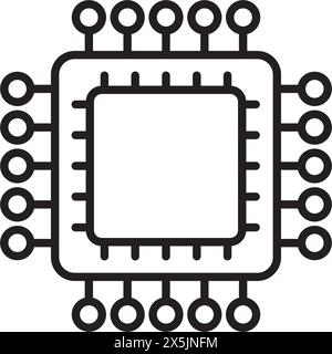 microchip icon vector illustration symbol design Stock Vector