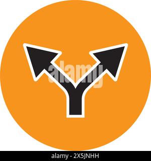fork in the road icon. vector illustration symbol design Stock Vector