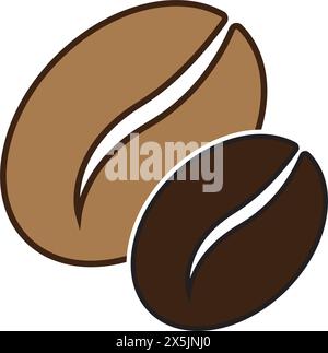 coffee bean vector icon illustration design logo template Stock Vector