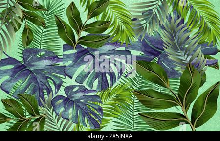 Long Leaf Stock Vector