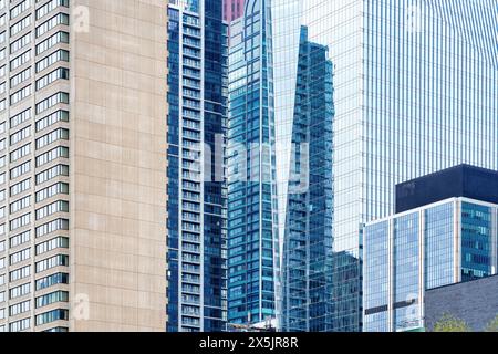Toronto, Canada - May 5, 2024: Modern architecture of skyscrapers in the downtown district Stock Photo