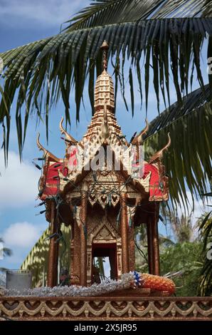 Thailand, Koh Phangan, small buddhist temple near a beach Stock Photo