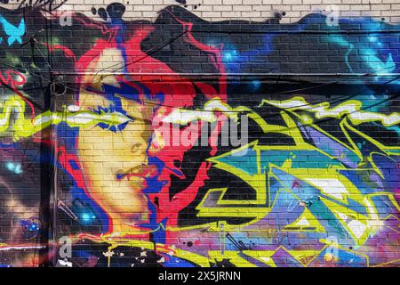Urban art painting graffiti, Toronto, Canada Stock Photo
