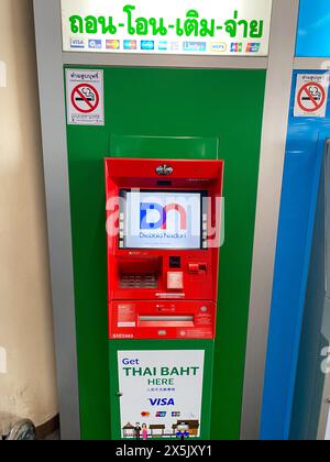 December 18, 2024, Bangkok, Thailand - Kasikornbank PCL (formerly Thai Farmers Bank PCL (TFB)) ATM in Bangkok Thailand. Stock Photo