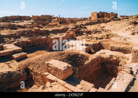 Ruins of the ancient village of Germa, capital of the Garamantes empire, in the Fezzan region, Libya, North Africa, Africa Copyright: LucaxAbbate 1351 Stock Photo