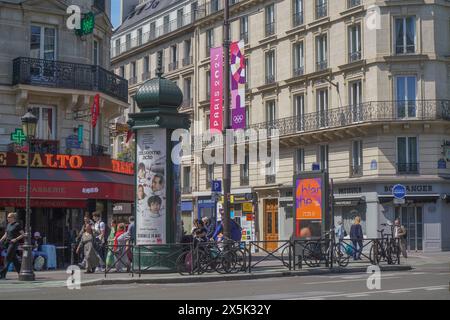 Paris, France. 10 May, 2024. Olympic games banners are displayed the Gare du Nord  . Paris will host the 2024 Summer Olympics,  of the XXXIII Olympiad scheduled to take place from 26 July to 11 August . Credit: amer ghazzal/Alamy Live News Stock Photo