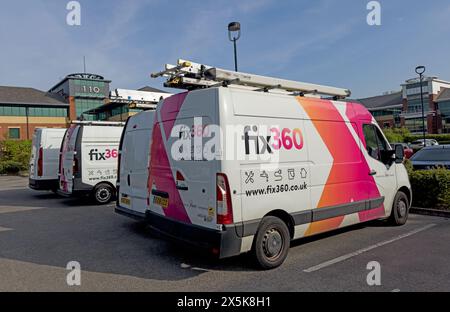 FIX360 vans at Your Housing Group - Youggle House, Birchwood, Warrington,Cheshire,England, WA3 7QH Stock Photo