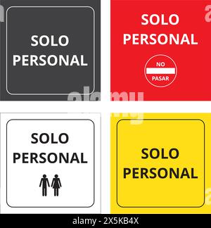 Colored solo personal banners on a white background (trad. staff only) Stock Vector