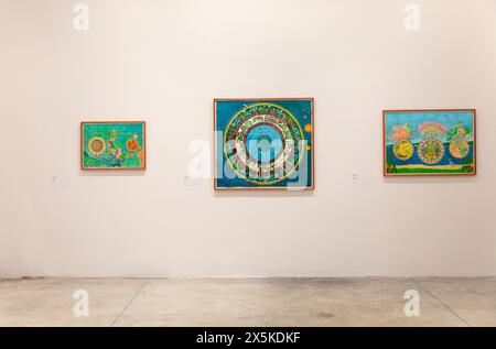 Venice, Italy - April 19, 2024: The paintings of Aycoobo exposed at the Central Pavilion during the 60th International Art exhibition of Venice bienna Stock Photo