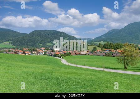popular Village of Ruhpolding in Chiemgau,upper Bavaria,Germany Stock Photo