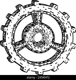 Steampunk clock collage of metal gears in doodle style Stock Vector ...