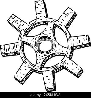 clock gears steampunk sketch hand drawn vector Stock Vector Image & Art ...