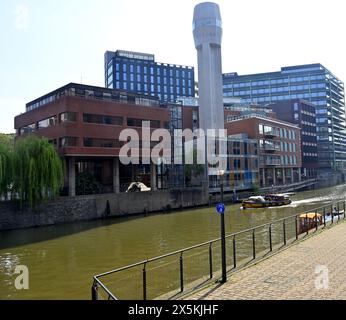 Cheese Lane Shot Tower built in 1969 for producing lead shot, now a listed building in Bristol city centre Stock Photo