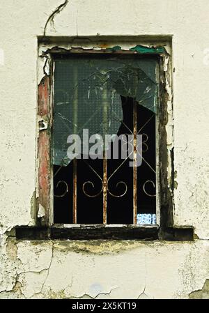 Derelict window in building. Old Birchills, Walsall, West Midlands, England, United Kingdom, Europe. Stock Photo