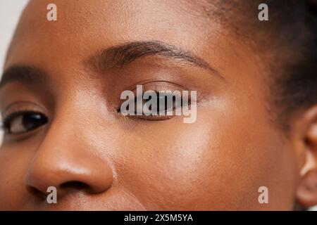 Close-up of womans face Stock Photo
